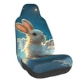 thumbnail image 1 of Wukai Cute Angel Winged Rabbit Full Set Car Seat Covers with Soft Padding Universal Auto Front Seats Protector and Cushion Mat, 1 of 5