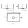 thumbnail image 2 of ALFI brand AB506-W White 26" Decorative Lip Apron Single Bowl Fireclay Farmhouse Kitchen Sink, 2 of 10