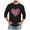 01 Black, variant on Valentines Day T Shirt Men, Mens 3/4 Sleeve Shirts, Men Valentine's Day Print Tops Round Neck Casual Fashion Three-Quarters Sleeve Blouses Shirts