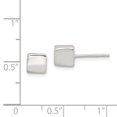 thumbnail image 2 of FB Jewels Sterling Silver Polished 6mm Square Earrings, 2 of 2