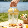 thumbnail image 5 of Ice Cube Bottle, Touch-Free 2 in 1 Ice Cube Water Bottle with Straw, Easy Press to Release Ice Tray for Home, Outdoor Picnics, Office Use Cocktail, Coffee, 5 of 6