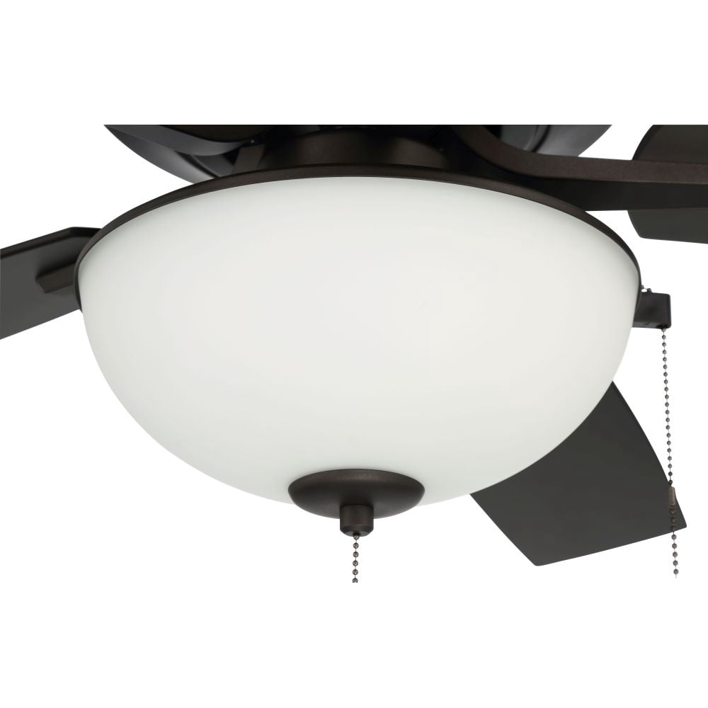 OP211ESP5 Craftmade Lighting Outdoor Pro Plus - 5 Blade Ceiling Fan with Light Kit-20.72 Inches Tall and 52 Inches Wide-Espresso Finish