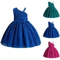 thumbnail image 6 of ZACPNCV Toddler Girls Tutu Sundress Ruffle Sleeve Double Tiered Tulle Summer Dresses 7-8 Years, 6 of 6