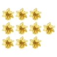 thumbnail image 1 of 10 cabezas de flores artificiales con purpurina para decoración de árbol de Navidad. Oro, 1 of 9