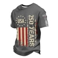 thumbnail image 3 of XDZJLR 250Th Anniversary Shirt For Mens Short Sleeve Crew Neck Independence Day Graphic T-Shirts American Flag T-Shirt 4Th Of July Shirts 250 Years Birthday Patriotic Tees Tops Tshirts S-5Xl, 3 of 6