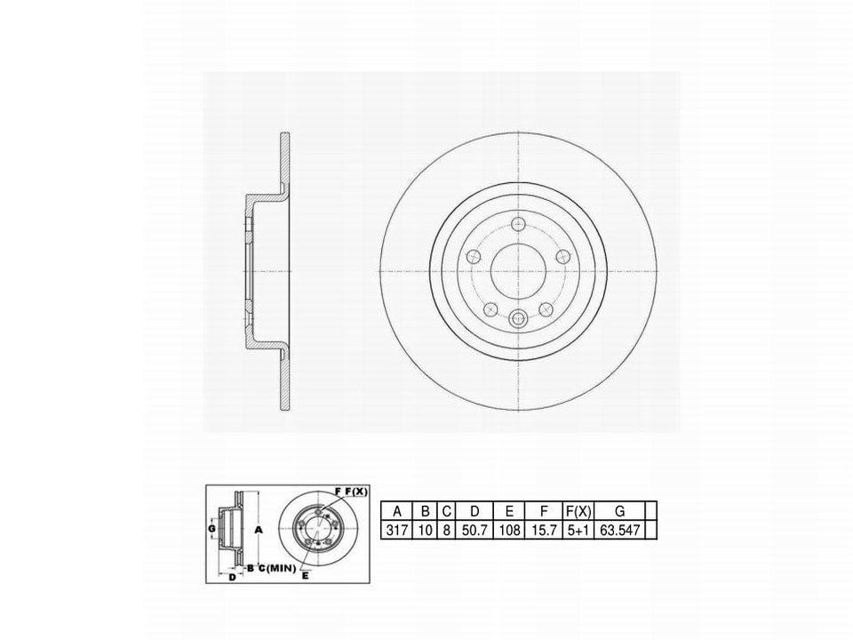 Winstop Brake Rotor, Rear WS244226, Land Rover Range Rover Evoque 2019-2016
