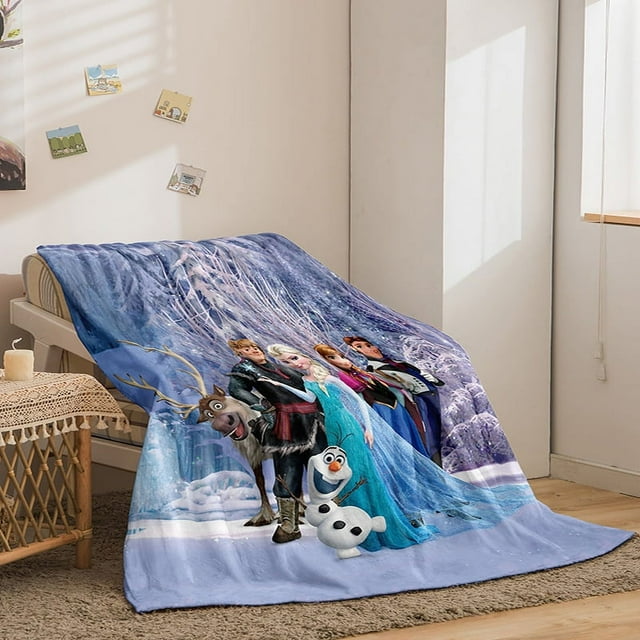 Snow World Princess Elsa Blanket, Super Soft Blanket, Flannel Blanket, Suitable For Sofa Living Room-week
