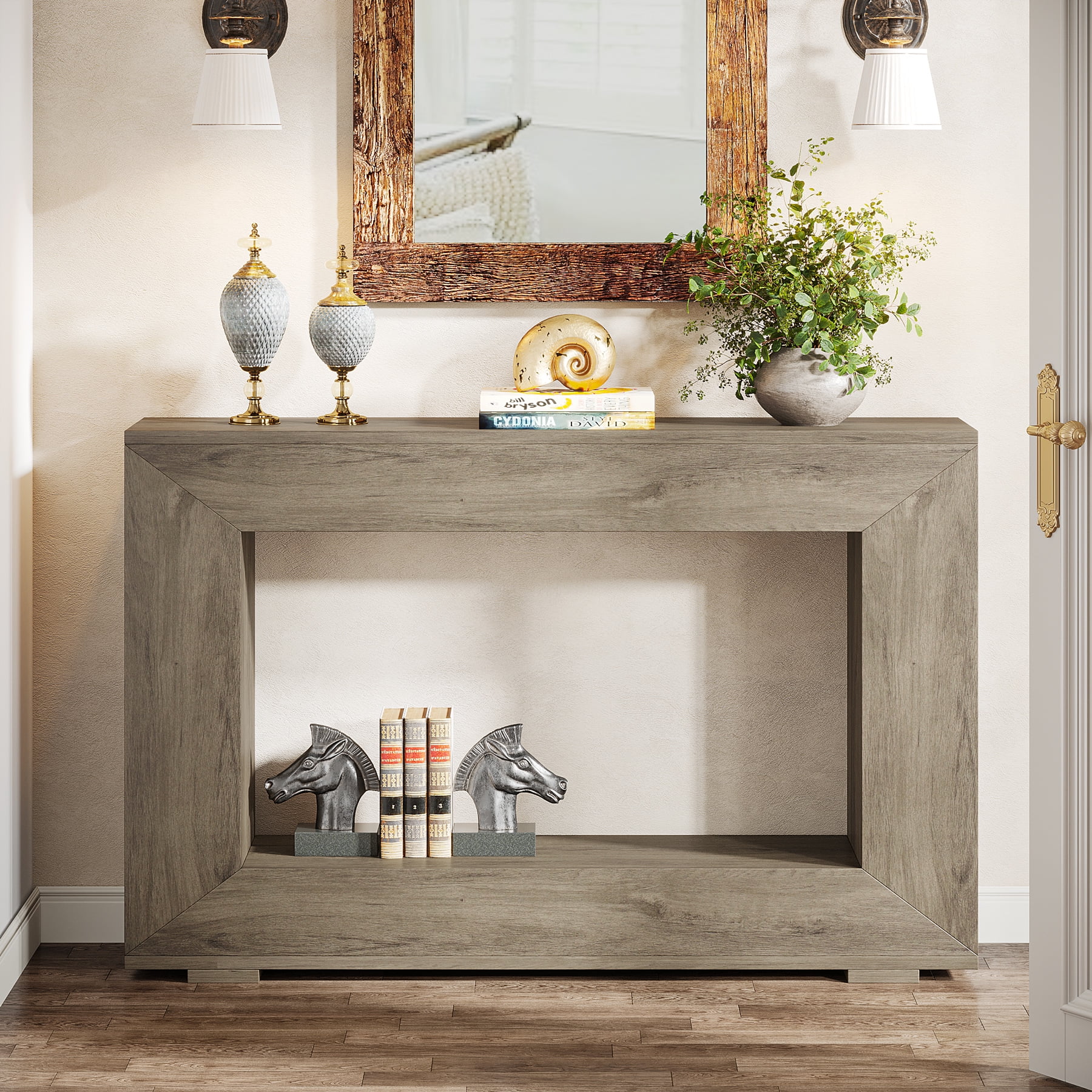 Tribesigns 47-Inch Console Table, Farmhouse Entryway Console Table with Storage