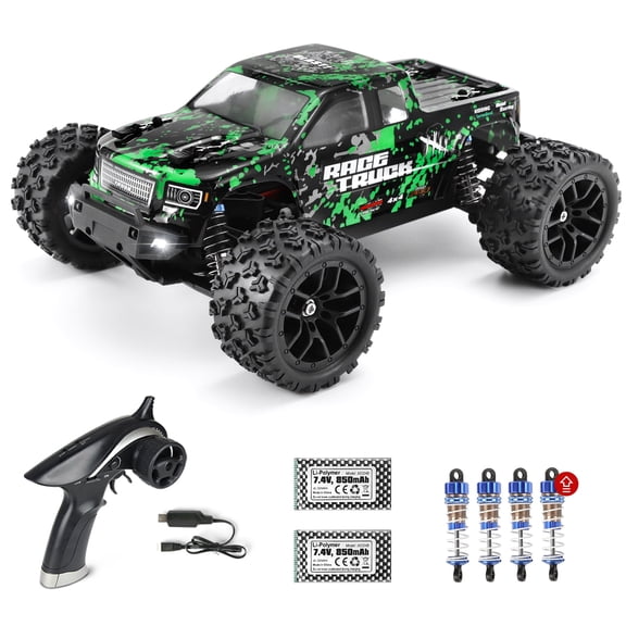 HAIBOXING 1:18 Scale 4WD Waterproof Off-Road RC Truck - 36 km/h High Speed RC Car with 2 Li-Po Batteries, Remote Control Car for Kids and Adults