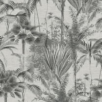 Sublime Jungle Texture Mono Wallpaper