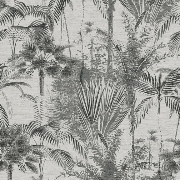 Sublime Jungle Texture Mono Wallpaper
