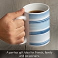 thumbnail image 2 of Highland Home Beach Blue Stripes 15 oz. Decorative Ceramic Mug, 2 of 5