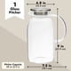 thumbnail image 4 of Jarra de vidrio de 2 litros con tapa y pico vertedor: ideal para agua, jugos y otras bebidas (transparente), 4 of 8