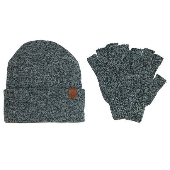 ClimaZer0 Marbled Hat and Fingerless Gloves Winter Set