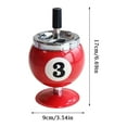 thumbnail image 3 of Push-type Metal Ashtray With Lid Ball Ashtray With Spinning Lid Durable Metal Construction Design For Home Or Office Decor, 3 of 8