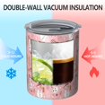 thumbnail image 2 of 12oz Coffee Tumblers Pink Christmas Snowman Pattern Stainless Steel Vacuum Insulated Travel Tumbler Coffee Cups Mug with Lid and Straw with Cleaning Brush for Cold & Hot Drinks, 2 of 5
