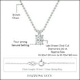 thumbnail image 5 of Dazzlingrock Collection IGI Certified 2.50 Cttw Oval Lab Grown White Diamond V Bail Solitaire Pendant Necklace for Women with 18 inch Gold Chain in 14K Solid White Gold, 5 of 6