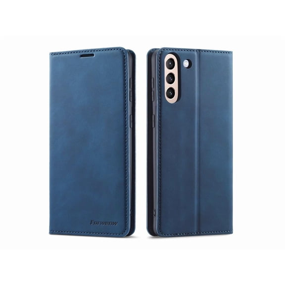 Samsung Galaxy S21 5G Case, Premium PU Leather Cover TPU Bumper with Card Holder Kickstand Hidden Magnetic Shockproof Flip Wallet Case for Galaxy S21 5G 6.2 Inch