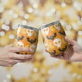 thumbnail image 2 of Halloween Pattern 12oz Stainless Steel Insulated Wine Tumbler with Lid and Straw – Double Wall Vacuum Mug for Hot & Cold Drinks, 304 Steel Interior, Sweat-Free Design. Trick or Treat !, 2 of 5