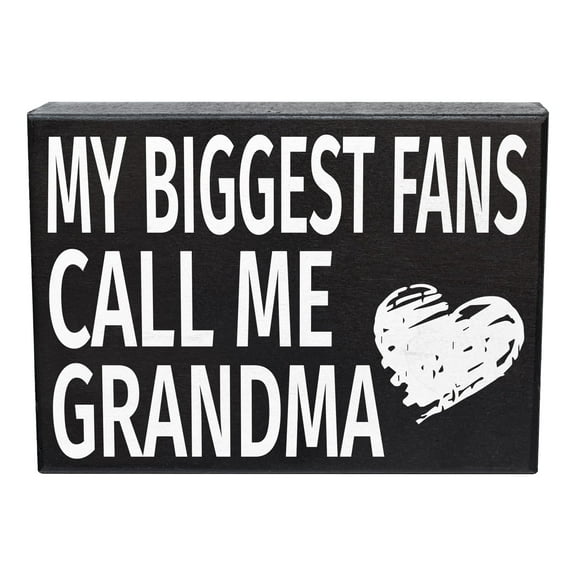 JennyGems - Grandma Gifts Series - My Biggest Fans Call Me Grandma - Wood Sign - Mother’s Day, Birthday, Christmas Gift for Grandma from Grandchildren or Children, Grandma Decor, American Made