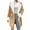 Khaki, variant on gbyLJF Women's Fleece Lined Coats Solid Color Notched Collar Double Breasted Overcoat Winter Mid-Long Trench Coat