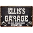 thumbnail image 1 of ELLIS'S Garage Black Grunge Sign 12 x 18 Matte Finish Metal 112180005160, 1 of 1