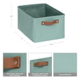 thumbnail image 4 of Mainstays Green Sage Canvas Fabric Decorative Storage Basket with Handles, 15 in x 8 in x 11 in, 4 of 11