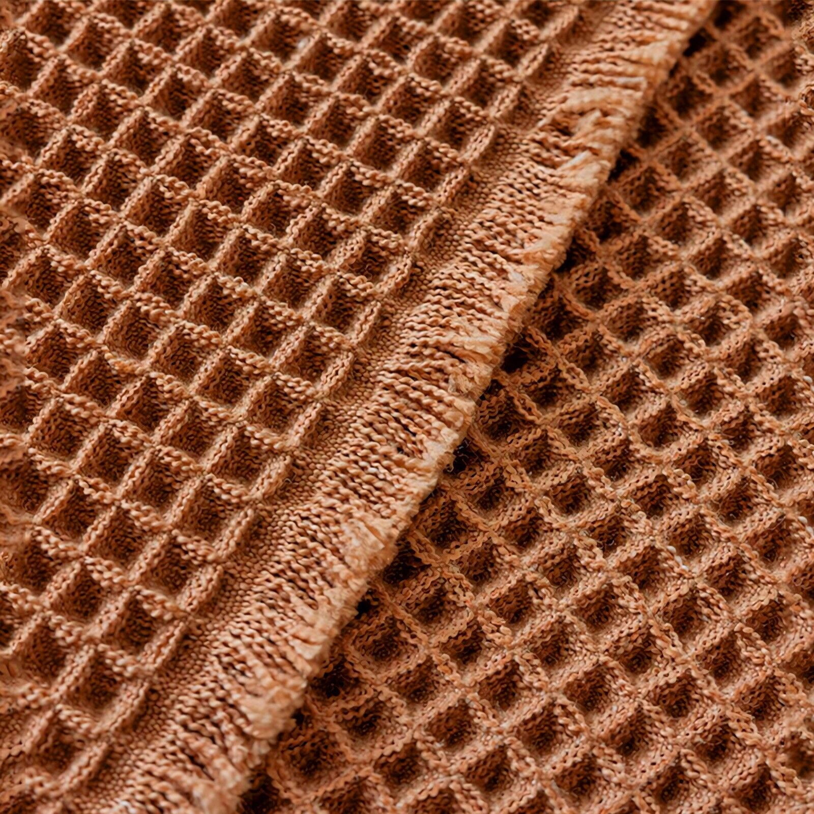 TOPCHANCES Non Slip Bath Mat, Waffle Woven Bathroom Mat, Super Absorbent Shower Mat Bathtub Mat, Front Door Mat with Tassels (23*35 in, Coffee)