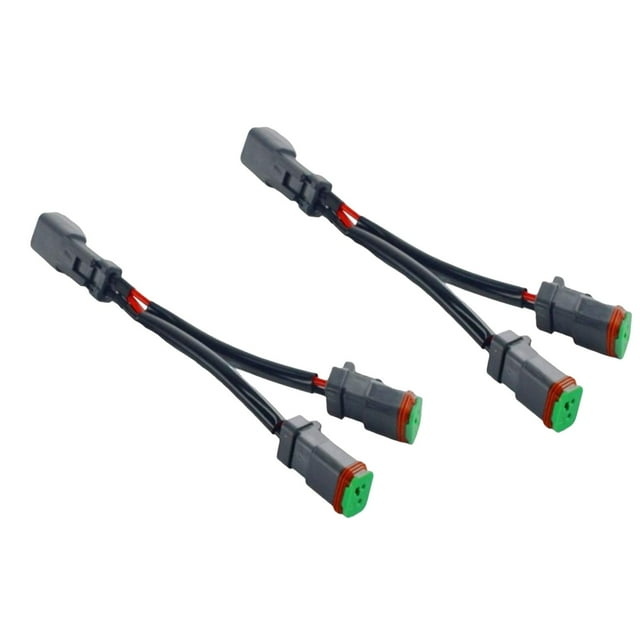 Conector Adaptador de Enchufe de 2 Pines DT Dtp, , Impermeable, Eléctrico, 2 Vías, Enchufe Flexible para Automóvil, Apto para Reemplazo de Paquete de 2 Yotijar Conector hembra