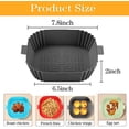 thumbnail image 2 of TEXIJUSO Silicone Air Fryer Liners, 2Pack Square Air Fryer Silicone Basket Tray Airfryer Accessories Reusable Air Fryer Accessories Air Fryer Liners for Tower Ninja COSORI Tefal Philips Gourmia, 2 of 14