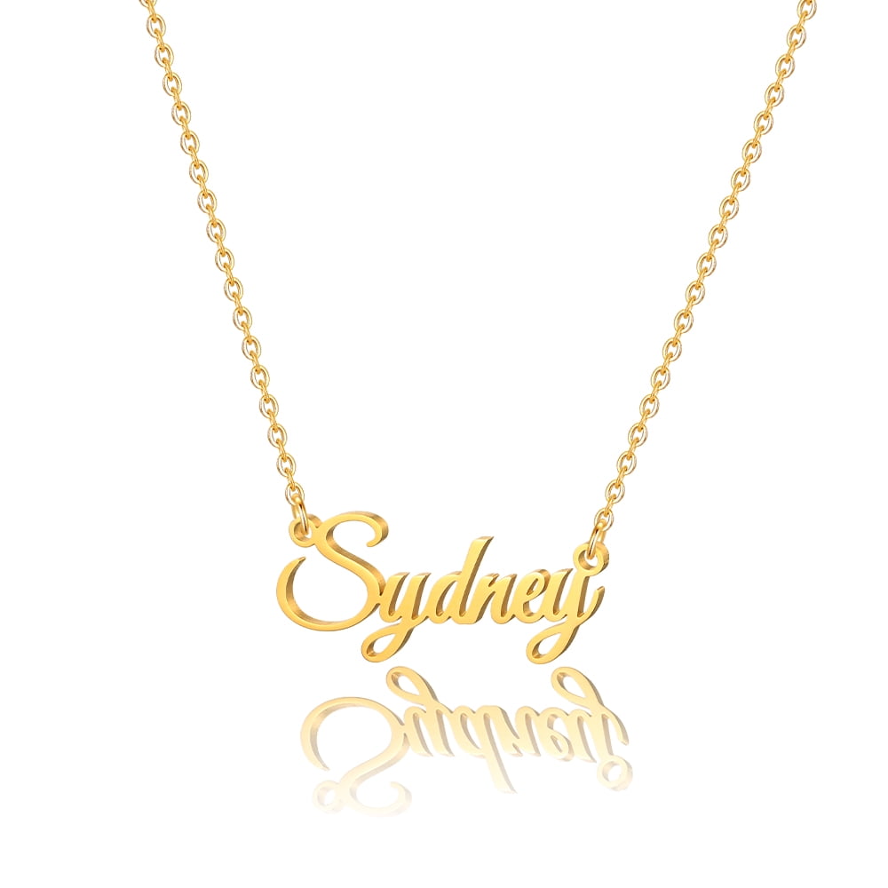 IEFSHINY Personalized Name Necklace 14K 