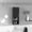 Black 1, variant on Space Saving Medicine Cabinet with Two External Shelves, Black Particle Board, Single Door with Metal Handle for Bathroom Storage
