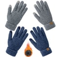 thumbnail image 7 of KOITHOT 2 Pairs Winter Gloves for Women Chenille, Winter Warm Thick Lined Touchscreen Fingers Cold Weather Gloves, 7 of 7
