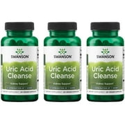 Swanson Uric Acid Cleanse - Natural Supplement Promoting Kidney Support - Features a Powerful Combination of 7 Herbs - (60 Veggie Capsules) (3 Pack)