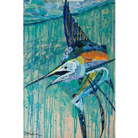 "Swordfish" Painting Print on Wrapped Canvas