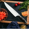 thumbnail image 6 of Think Outside The Plate 8" Chef Knife with Wood Box, Stainless Steel Blade, Corrosion Resistant, Easy to Sharpen, Triple Riveted ABS Handle, Perfect Cooking Gifts & Kitchen Knives, TOTP-CK-1B, Black, 6 of 6