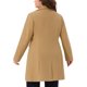 thumbnail image 3 of Abrigos de invierno para mujeres de tallas grandes Agnes Orinda, chaqueta de solapa con un solo botón, abrigo de guisante de longitud media elegante con bolsillo 2025 2X color camello, 3 of 6