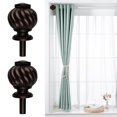 thumbnail image 4 of Juego de 4 Tapones para Barra de Cortina de 3/4 Pulgadas, Accesorios para Decoración del Hogar Argenta ahuecado y marrón, 4 of 8