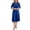 Blue, variant on Church Dress for Women Short Sleeve A Line Teacher Work Dress Casual Knee Length Business Office Dress Black