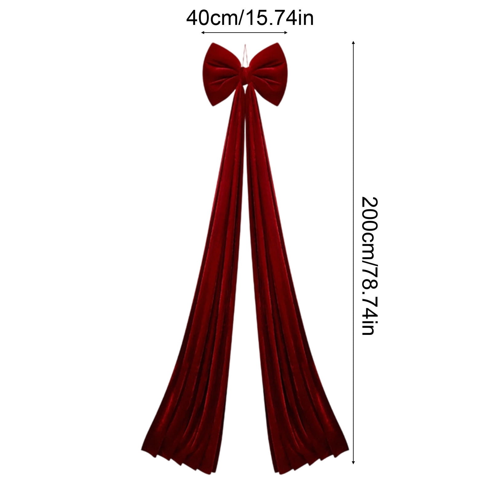 Deeceymbur Large Wine Red Velvet Bow for Christmas Tree Decoration Window Display Holiday Pendant