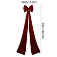 thumbnail image 3 of CREATITOY Oversized Burgundy Velvet Christmas Bow Ornaments - Large Festive Decor for Christmas TreeWindow Display Holiday Setup, 3 of 5