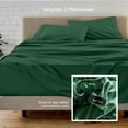 thumbnail image 5 of Bare Home Luxury Bed Sheet Set - Premium 1800 Collection - 4 Piece - Twin-XL, Forest Green, 5 of 9