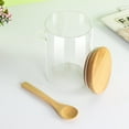 thumbnail image 6 of Food Storage Glass Jar Clear Sealed Canister Container with Lid and Spoon for Loose Tea Salt Sugar Coffee Bean Preservation, 6 of 6