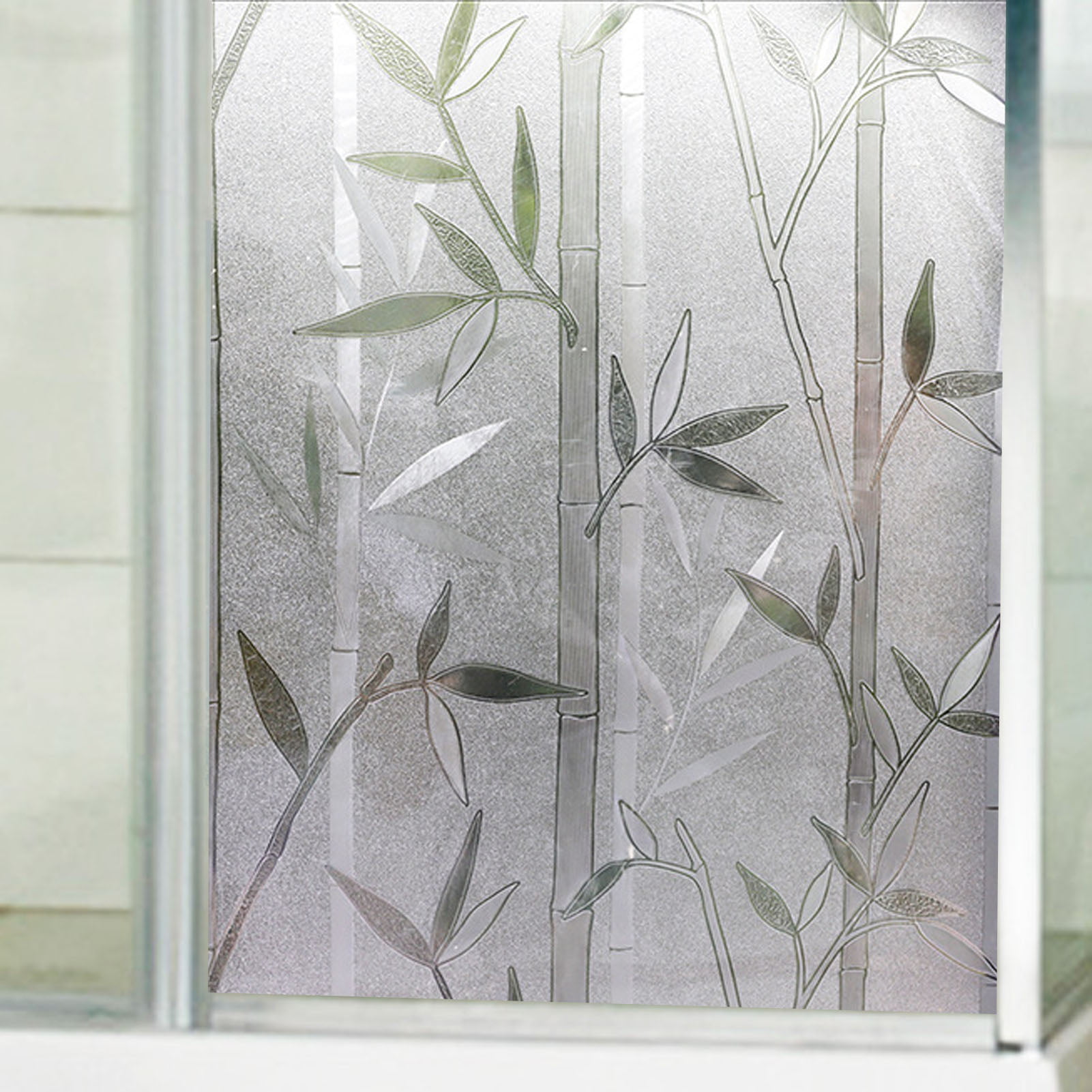 Frogued Window Stickers 3D Self Adhesive PVC Decorative DIY Glass Film for  Bathroom (Type 3,200cm)