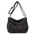 thumbnail image 3 of Bolsos cruzados versátiles de mezclilla Bolsos de mujer con cremallera sólida en oferta 2024 Bolsos de hombro de alta capacidad con hilo de coser de alta calidad, 3 of 5