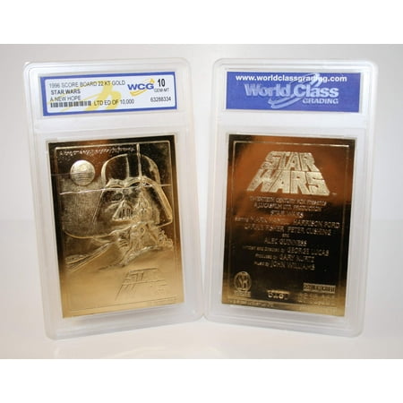 New Mib Mint - Star Wars A NEW HOPE Original Movie Poster 23KT Gold Card Graded GEM MINT 10