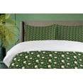 thumbnail image 4 of Ambesonne Forest Duvet Cover Sets, Houses Among Trees Nature, 2-King, Apple Green and White, 4 of 7