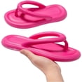 thumbnail image 5 of Men's and Women's Summer House Slippers, Simple Bathroom Flip Flops, Indoor Flip Flops, Couples Flat Shoes (Color : Rose Red,Length: 240cm), 5 of 6