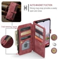 thumbnail image 3 of ELEHOLD for Samsung Galaxy S24 FE Case for Men Women Wallet Case, Premium Leather Shockproof Purse Case with Credit Card Slots Zipper Pocket Anti-Loss Wriststrap Samsung Galaxy S24 FE,Red, 3 of 7