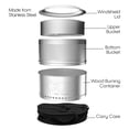 thumbnail image 2 of Cozi by Tzumi Smokeless Fire Pit Stainless Steel Portable Fire Pit with Carry Bag, 18”, 2 of 13